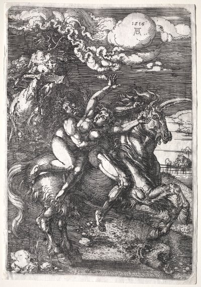 Bortføringen på en enhjørning av Albrecht Dürer