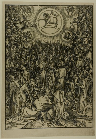 Lammets tilbedelse - De utvalgtes hymne, fra Apokalypsen av Albrecht Dürer