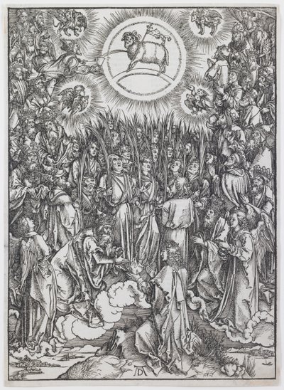 The Adoration of the Lamb, fra serien "The Apocalypse" av Albrecht Dürer
