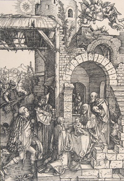 The Adoration of the Magi, fra serien The Life of the Virgin, ca. 1502., ca. 1502. av Albrecht Dürer