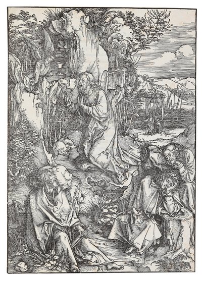The Agony in the Garden, fra serien The Great Passion, ca. 1496. av Albrecht Dürer