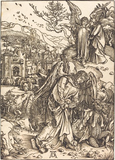 Engelen med nøkkelen til den bunnløse gropen av Albrecht Dürer