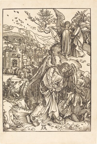 Engelen med nøkkelen til den bunnløse gropen av Albrecht Dürer
