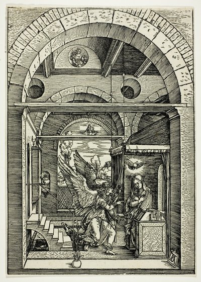 Bebudelsen, fra Jomfruens liv av Albrecht Dürer
