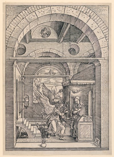 The Annunciation, fra serien Life of the Virgin av Albrecht Dürer