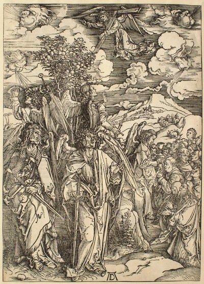 Apokalypsen: De fire englene som holder vindene tilbake av Albrecht Dürer