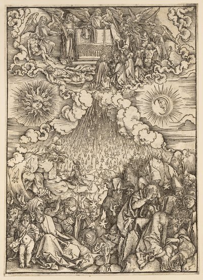 Apokalypsen: Åpningen av det femte og sjette seglet av Albrecht Dürer