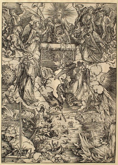 Apokalypsen: De sju englene med trompetene av Albrecht Dürer