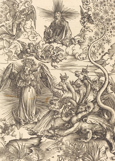 Den apokalyptiske kvinnen, 1498. av Albrecht Dürer