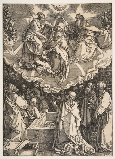 The Assumption and Coronation of the Virgin, fra The Life of the Virgin, 1510. av Albrecht Dürer