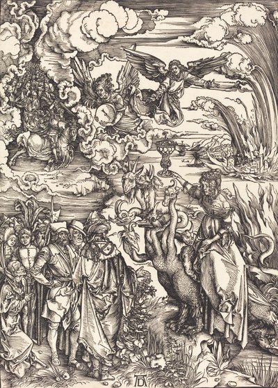 Den babylonske horen, sannsynligvis ca. 14961498. av Albrecht Dürer