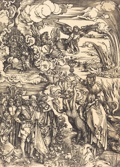 Den babylonske horen, sannsynligvis ca. 14961498. av Albrecht Dürer