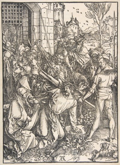 The Bearing of the Cross, fra The Large Passion.n.d. av Albrecht Dürer