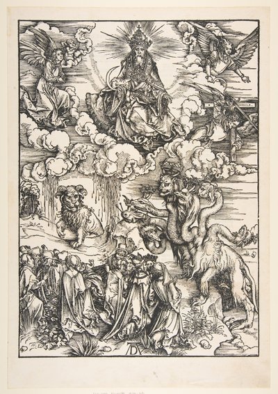 Udyret med to horn som et lam, fra The Apocalypse.n.d. av Albrecht Dürer