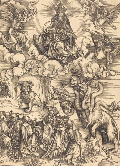 Udyret med to horn som et lam, sannsynligvis ca. 14961498. av Albrecht Dürer