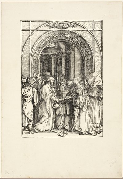 Jomfruens trolovelse, fra Jomfruens liv av Albrecht Dürer