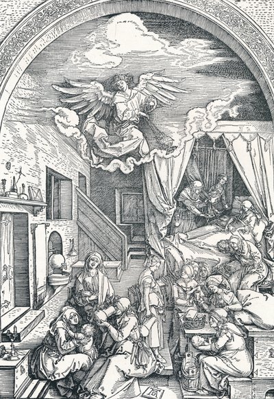 Jomfru Marias fødsel, c1503-1504, 1906 av Albrecht Dürer