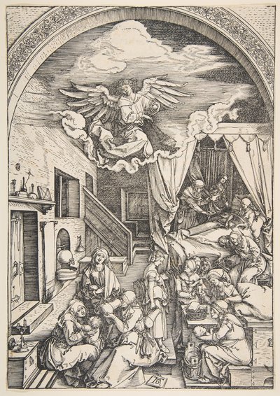 The Birth of the Virgin, fra The Life of the Virgin, ca. 1503. av Albrecht Dürer