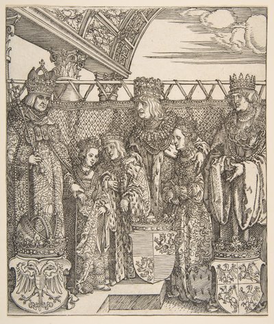 Prinsekongressen i Wien, fra triumfbuen til keiser Maximilian I, 1515. av Albrecht Dürer
