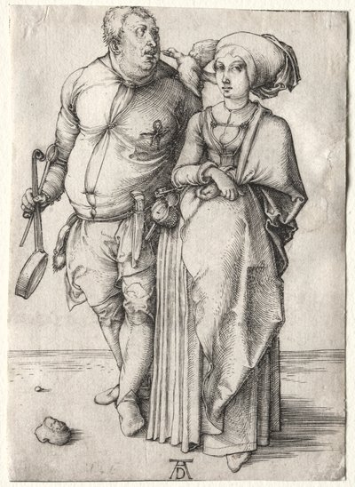 Kokken og hans kone, sannsynligvis 1497. av Albrecht Dürer