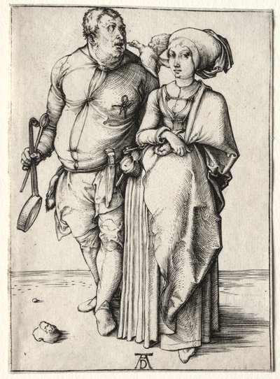 Kokken og hans kone, sannsynligvis 1497. av Albrecht Dürer