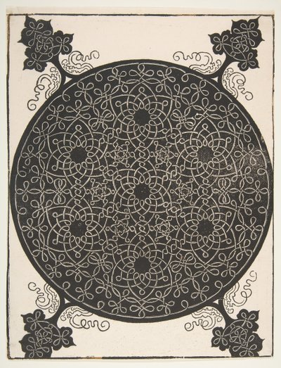 Den femte knuten. Interlaced Roundel med syv sekstakkede stjerner, 1521 før. av Albrecht Dürer