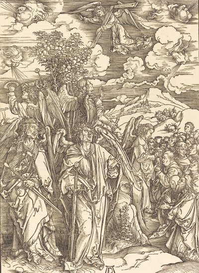 De fire englene som holder vindene, 1498. av Albrecht Dürer
