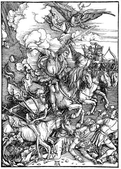 The Four Horsemen of the Apocalypse, 1498 av Albrecht Dürer