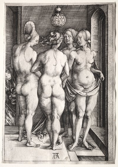 De fire heksene fire nakne kvinner, 1497. av Albrecht Dürer