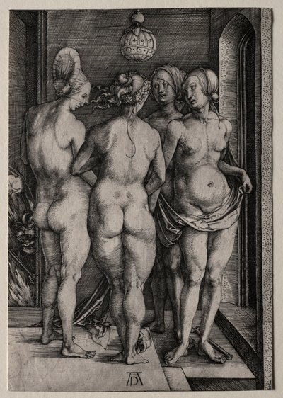De fire heksene fire nakne kvinner, 1497. av Albrecht Dürer