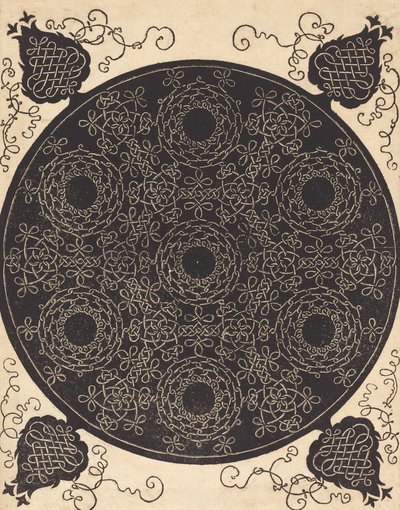 Den fjerde knuten som kombinerer syv sirkulære grupper av knuter med svarte sentre, sannsynligvis 15061507. av Albrecht Dürer