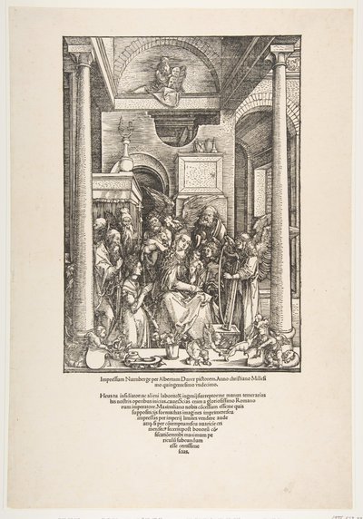 The Glorification of the Virgin, fra The Life of the Virgin, Latin Edition, 1511, 1511. av Albrecht Dürer
