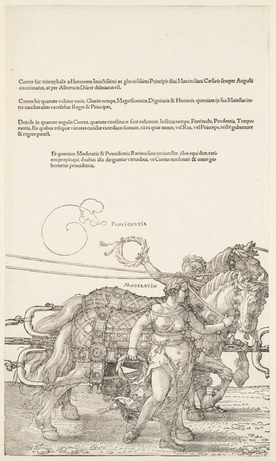 Den store triumfvognen: Providentia og Moderatio av Albrecht Dürer