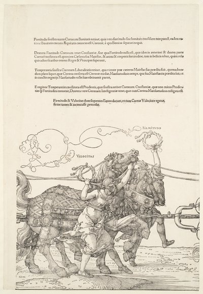 Den store triumfvognen: Velocitas og Firmitudo av Albrecht Dürer