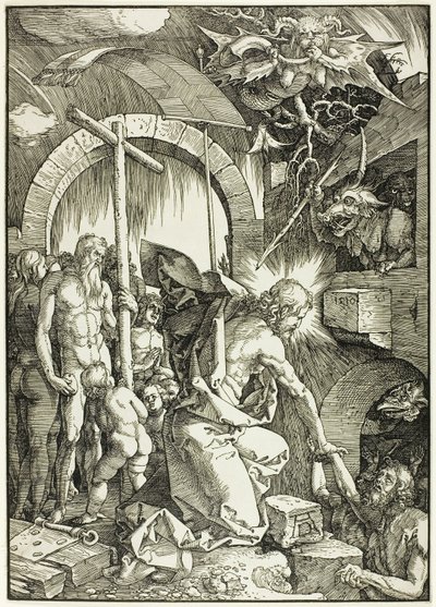 The Harrowing of Hell - Christ in Limbo, plate ni fra The Large Passion av Albrecht Dürer