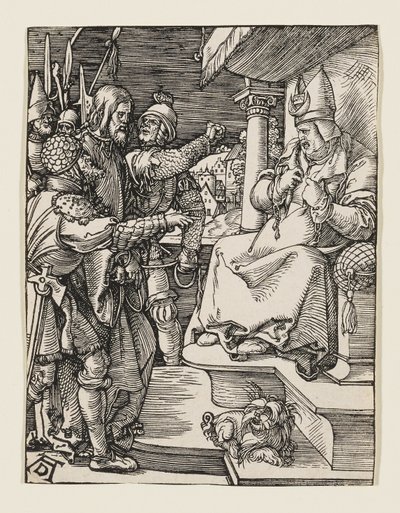 Ypperstepresten river klærne sine av Albrecht Dürer