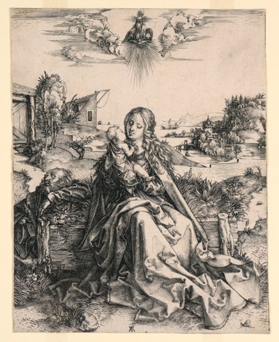 Den hellige familie med sommerfugl av Albrecht Dürer