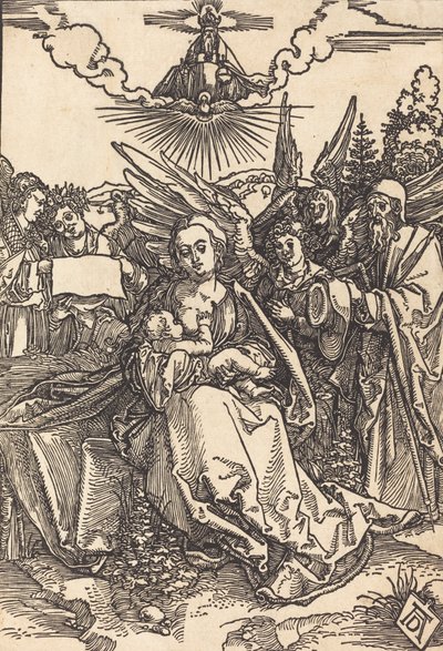 Den hellige familie med fem engler, i eller før 1505. av Albrecht Dürer