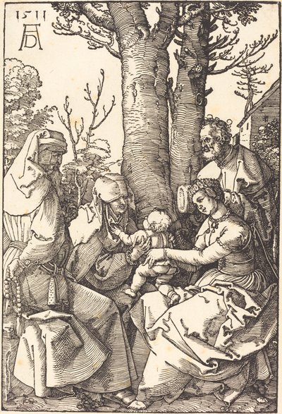 Den hellige familie med Joachim og Anne under et tre av Albrecht Dürer