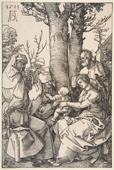 Den hellige familie med den hellige Joachim og den hellige Anne, 1511. av Albrecht Dürer