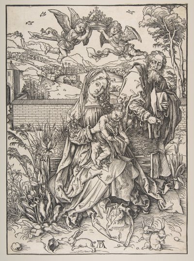 Den hellige familie med tre harer, ca. 1497-98. av Albrecht Dürer