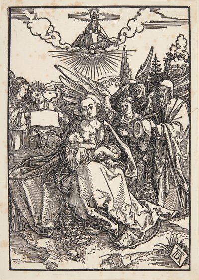Den hellige familie med fem engler av Albrecht Dürer