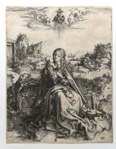Den hellige familie med øyenstikkeren, ca. 1495 av Albrecht Dürer
