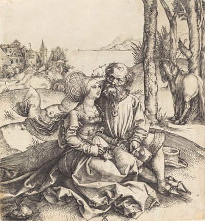The Ill Assorted Couple, 14951496. av Albrecht Dürer