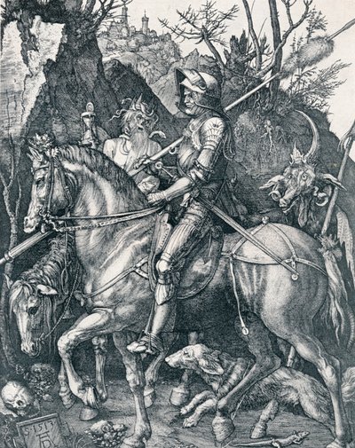 Ridderen, døden og djevelen, 1513 1906 av Albrecht Dürer