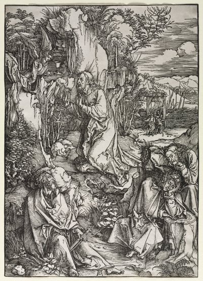 Den store lidenskapen: Kristus på Oljeberget, ca. 1497-1500. av Albrecht Dürer