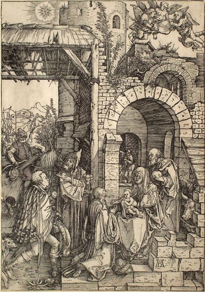 Jomfru Marias liv: De hellige tre kongers tilbedelse av Albrecht Dürer