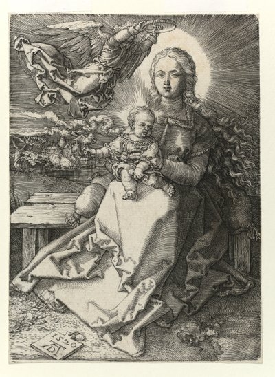 Madonnaen kronet av en engel, 1520 av Albrecht Dürer