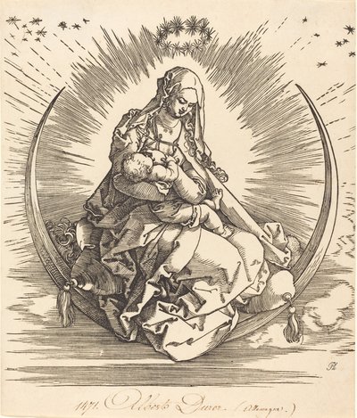 Madonnaen på halvmånen, 15101511. av Albrecht Dürer