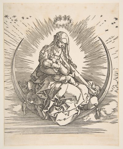 The Madonna on the Crescent, Frontispice til The Life of the Virgin, ca. 1511. av Albrecht Dürer